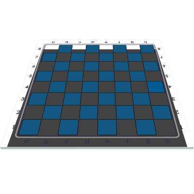 Chess Board in Frontal Perspective / Tablero en Perspectiva Frontal clipart