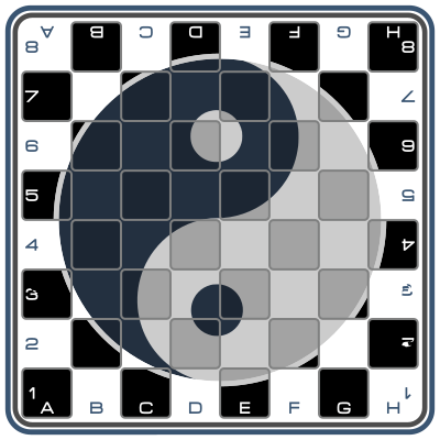 Chess Board - Yin Yang Logo clipart