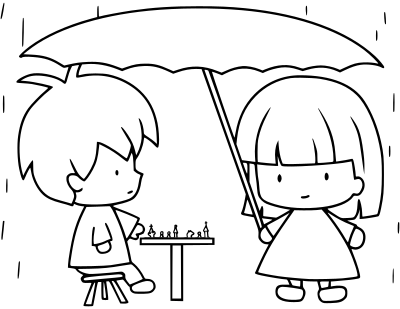 Chess coloring book / Dibujo Ajedrez para colorear -12- clipart