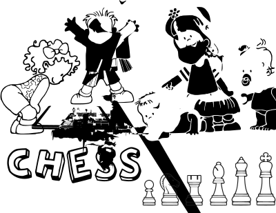 Chess coloring book / Dibujo Ajedrez para colorear -16- clipart