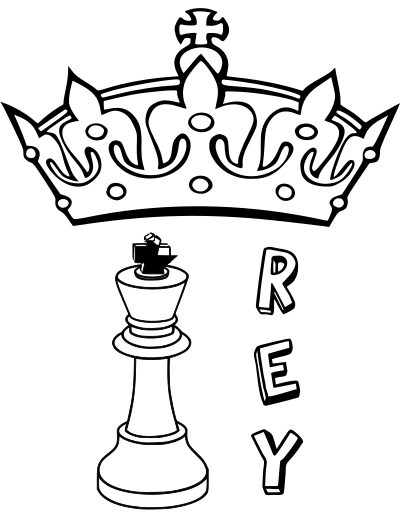 Chess coloring book / Dibujo Ajedrez para colorear -3- clipart
