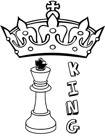 Chess coloring book / Dibujo Ajedrez para colorear -4- clipart