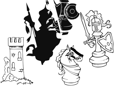 Chess coloring book / Dibujo Ajedrez para colorear -7- clipart