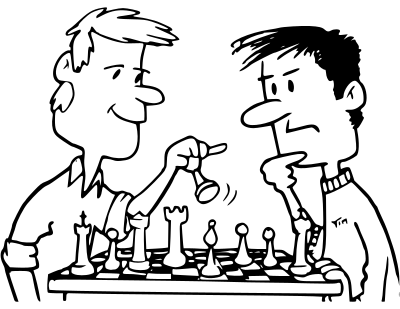 Chess coloring book / Dibujo Ajedrez para colorear -8- clipart