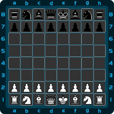 Chess Game 2d - Blue Squares clipart