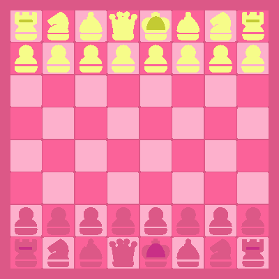 Chess Game Set witch FlyorDream Style Chess Pieces - Rose board clipart