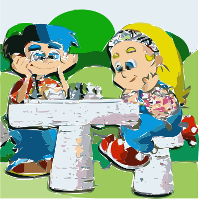 Chess In the Square clipart