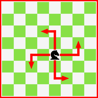 Chess Knight Movement / Movimiento Caballo Ajedrez clipart