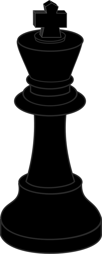 Chess piece, black king clipart