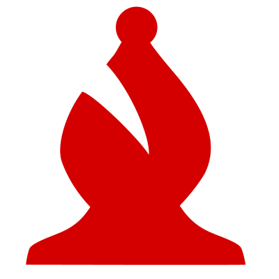 Chess Piece Silhouette - Red Bishop / Alfil Rojo clipart