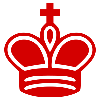 Chess Piece Silhouette - Red King / Rey Rojo clipart