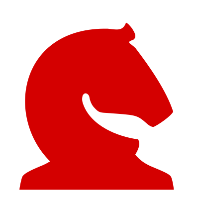 Chess Piece Silhouette - Red Knight / Caballo Rojo clipart