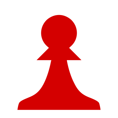 Chess Piece Silhouette - Red Pawn / Peón Rojo clipart