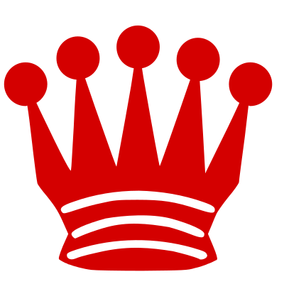 Chess Piece Silhouette - Red Queen / Dama Roja clipart