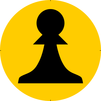 Chess Piece Symbol – Black Pawn – Peón Negro clipart