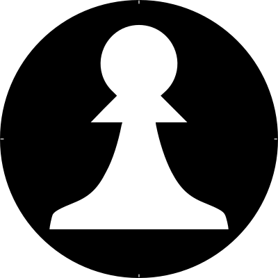 Chess Piece Symbol – White Pawn – Peón Blanco clipart