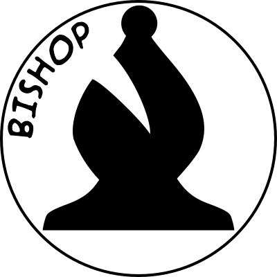 Chess Piece with Name - Black Bishop clipart