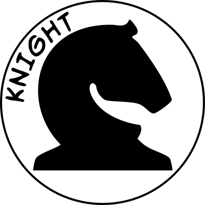 Chess Piece with Name - Black Knight clipart