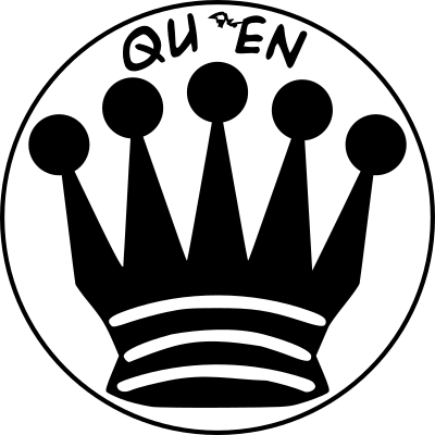 Chess Piece with Name - Black Queen clipart