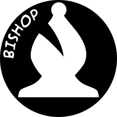 Chess Piece with Name - White Bishop clipart