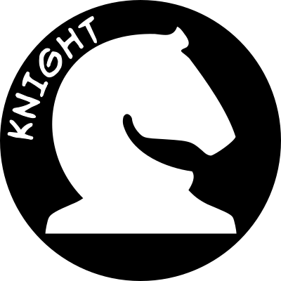 Chess Piece with Name - White Knight clipart