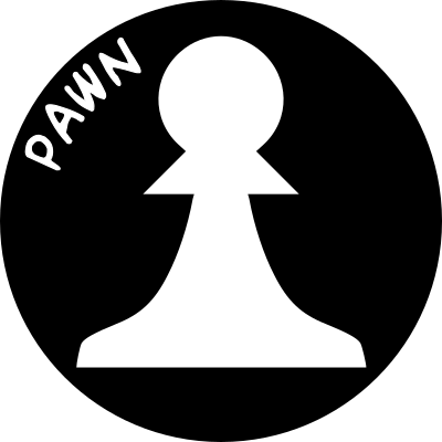 Chess Piece with Name - White Pawn clipart