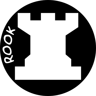 Chess Piece with Name – White Rook clipart