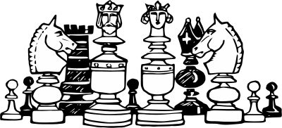 Chess Pieces Illustration clipart