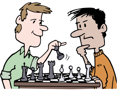 Chess Players - Colour clipart