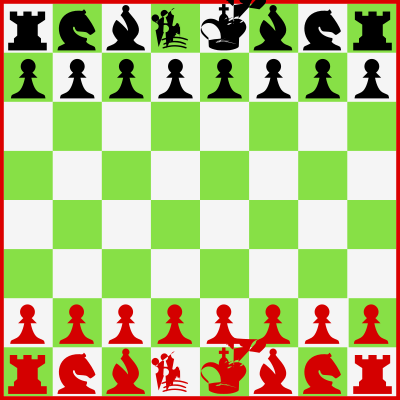 Chess Starting Position / Ajedrez Posición Inicial de Piezas clipart