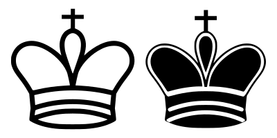 Chess tile - King clipart