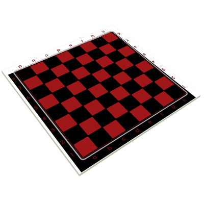 Chessboard in Half-way Perspective / Tablero en Perspectiva Semi-lateral clipart