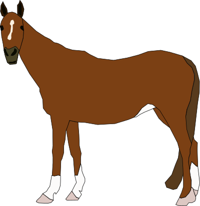 Chestnut horse for big read clipart