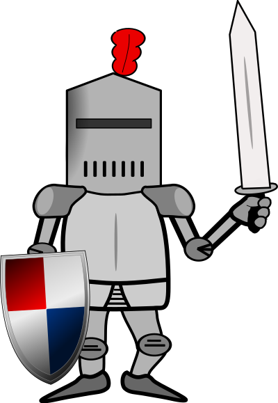 Chevalier bras levÃ© clipart