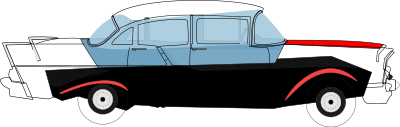 Chevrolet 55 old classic car clipart