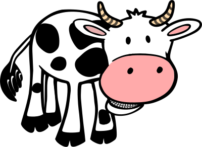 Chewing cow clipart