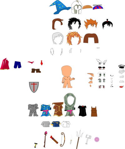Chibi Character RPG Dress Up clipart