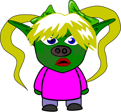 Chibi Goblin Girl clipart