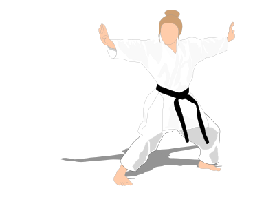 Chica karateca clipart