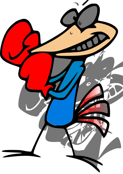 Chick-Boxing clipart