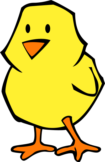 Chick flat colors clipart