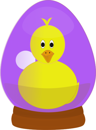 Chick in Easter Egg Globe clipart