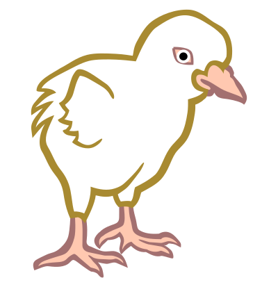Chick1 - coloured clipart