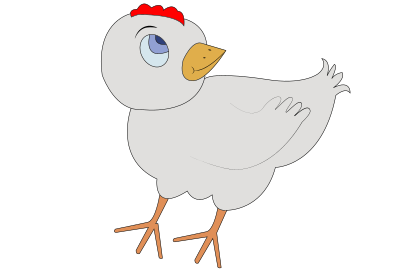 Chicken-001-figure-color clipart