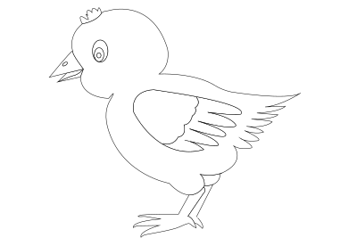 Chicken-002-vector-coloring clipart