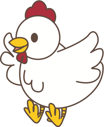 Chicken flapping wings clipart