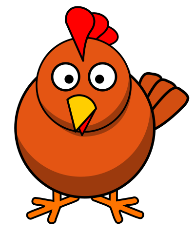 Chicken Round Cartoon clipart