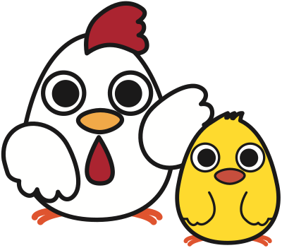 Chicken with chick clipart