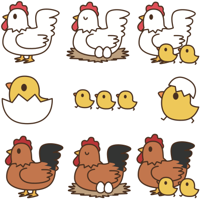 Chickens clipart