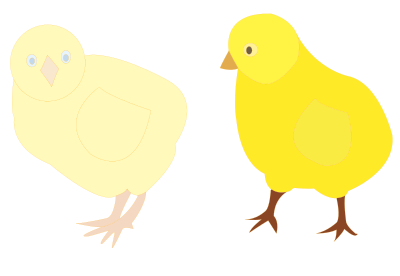 Chicks-figure-color clipart